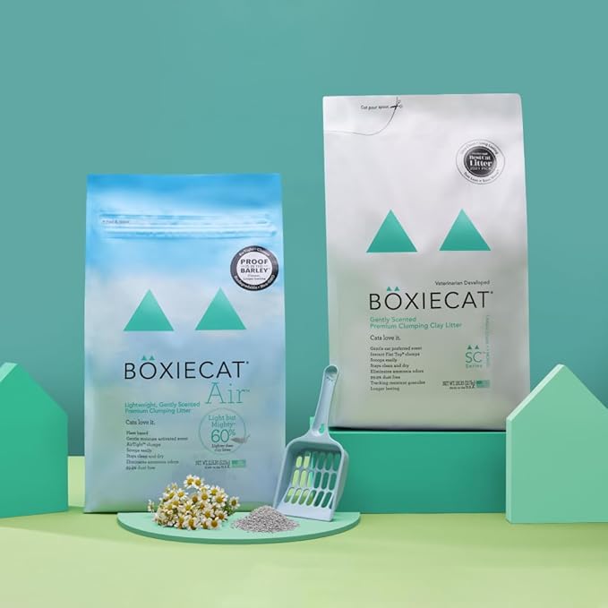 Boxie Gently Scented Cat Litter, Lightweight 30-Day Odor Control, Clumping, 11.5lb