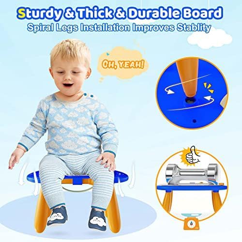 Kikidex Toddlers Toys Age 1-3, Magnetic Drawing Board, Toddler Girl Toys for 1-2 Year Old, Doodle Board Pad Learning and Educational Toys for 1 2 3 Year Old Baby Kids Birthday Gift (Dark Blue)