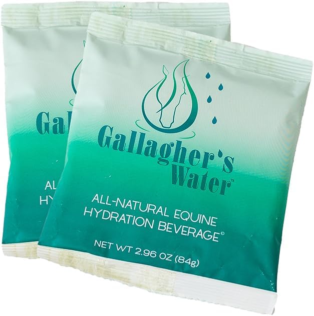 GALLAGHER'S WATER 2 Pack All-Natural Equine Hydration Treat - Enhancement Powder Mix Horse Drink Treat to Help Encourage to Drink Water - Made with All Natural Ingredients, FEI Compliant