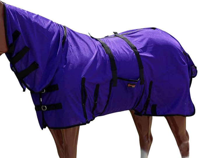HILASON Horse Fly Sheet - Summer Spring UV Protection Mesh Bug Mosquito FlySheet for Horses | Fly-Sheet