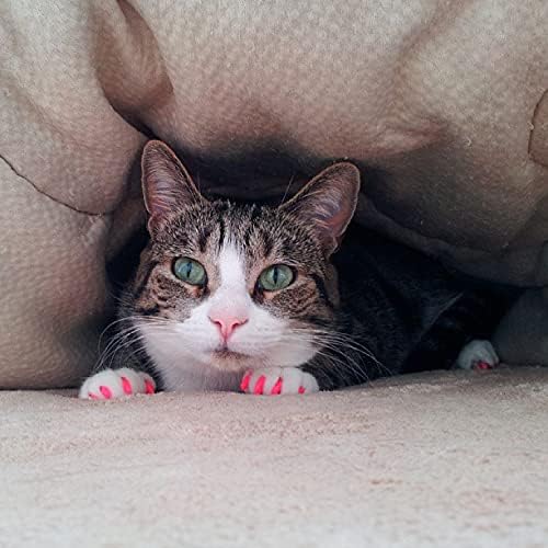 40 Pack Soft Nail Caps for Cat Claws Soft Pink Medium