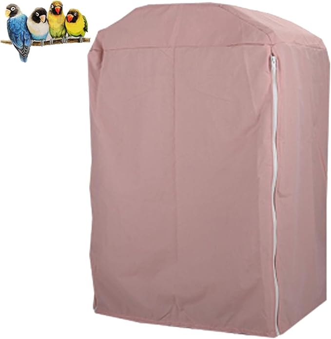 QBLEEV Birdcage Cover, Parrot Cage Night Cover Shade, Pet Universal Blackout Windproof Light-Proof Sleep Reduces Distractions Night Accessories Cloth Without Cage-14.1x18.5x26.7in (LxWxH)