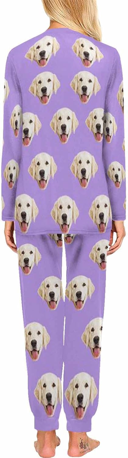 MyPupSocks Custom Face Pajamas Sets for Women, Personalized Photo Sleepwear XS-XXL