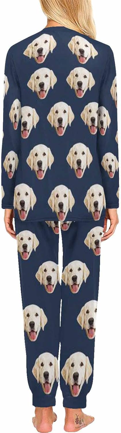 MyPupSocks Custom Face Pajamas Sets for Women, Personalized Photo Sleepwear XS-XXL