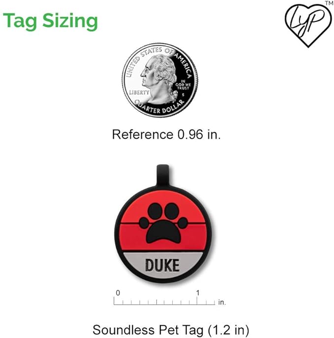 LYP Original Soundless Pet ID Tags | Custom Dog Tags Personalized for Pets | Durable Silicone Deep Engraved Dog Tag | No More Jingling | Blue Bone