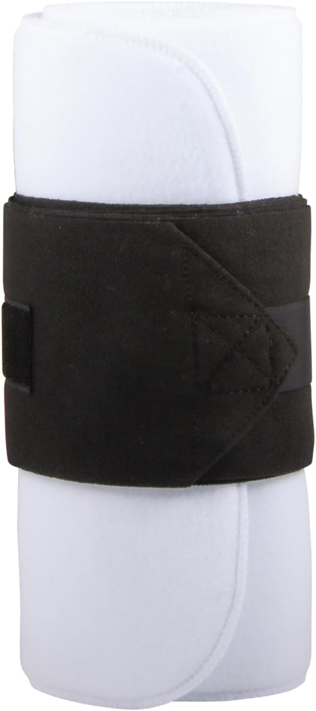 Dura-Tech Combo No Bow Leg Wraps for Horses | Perfect & Quick Bandage Application | Innovative Protection | Heavy-Duty Hook & Loop Closure | White & Black Combo