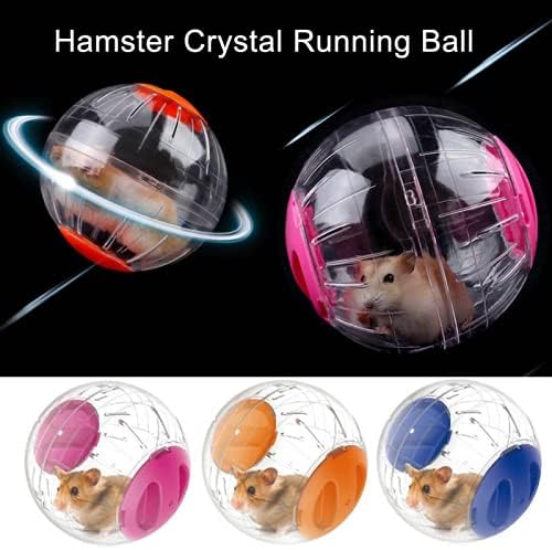 Hamster Exercise Ball Silent Hamster Wheel Small Animals Transparent Ball for Dwar Rat Relieves Boredom and Increases Activity (6 inch, Blue)