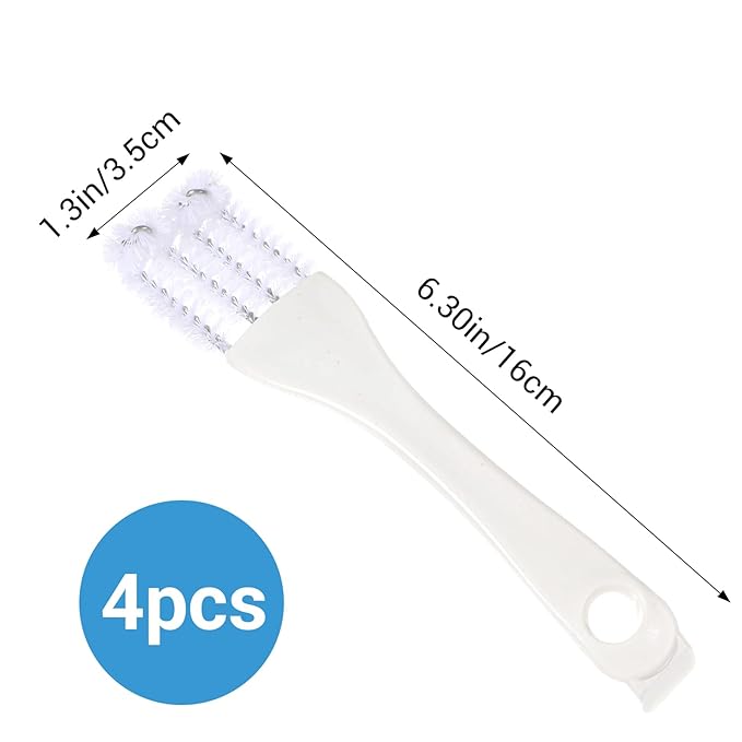 4PCS Bird Cage Cleaner Brush with Long Handle & Shovel, Durable Easy Birds Poop off Remover Tool, Small Animal Pet Cage Parrot Droppings Remover Brushes Bath Perches Cleaning Accessories
