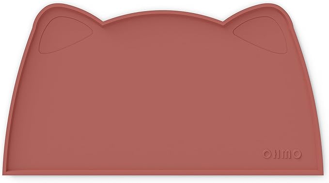 OHMO - Cat Food Mat, Silicone Pet Feeding Mat for Floor Non-Skid Waterproof Dog Water Bowl Tray, Easy to Clean Pet Placemat