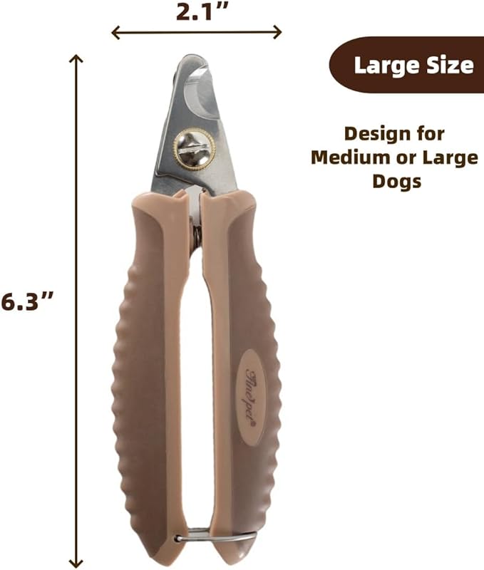 Large Dog Nail Clippers Pet Nail Trimmers for Cats Rabbits Dog Grooming Clippers with Safety Guard to Avoid Over Cutting L