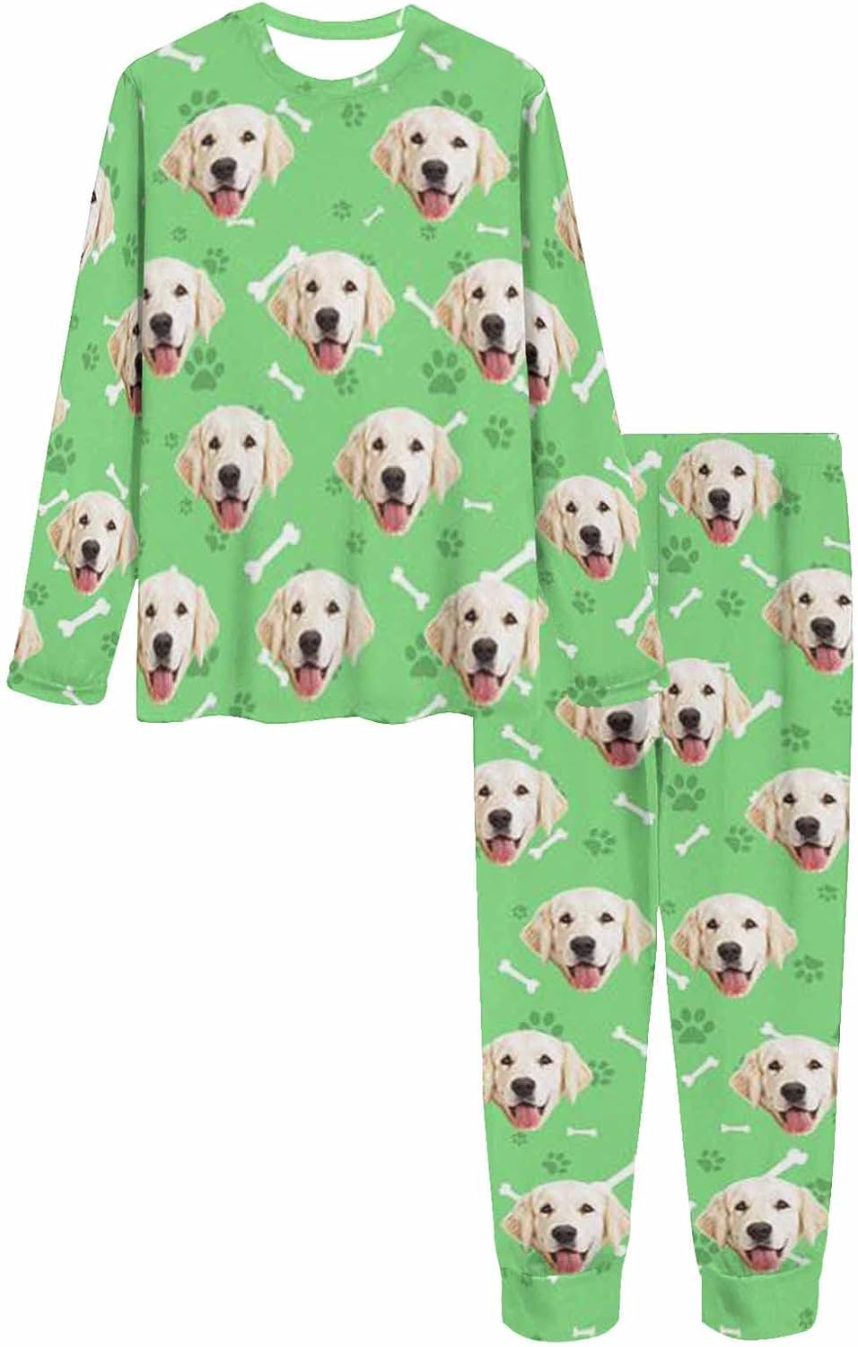 MyPupSocks Custom Face Pajamas Sets for Women, Personalized Photo Sleepwear XS-XXL