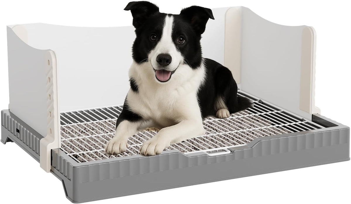 Oneluck Dog Litter Box with High Walls,30" x 22" Indoor Puppy Pee Pad Holder,Protection Wall Every Side for No Leak, Spill, Accident,Ideal for Medium Dog