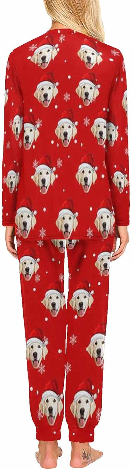 MyPupSocks Custom Face Pajamas Sets for Women, Personalized Photo Sleepwear XS-XXL
