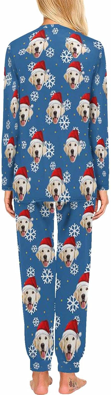 MyPupSocks Custom Face Pajamas Sets for Women, Personalized Photo Sleepwear XS-XXL