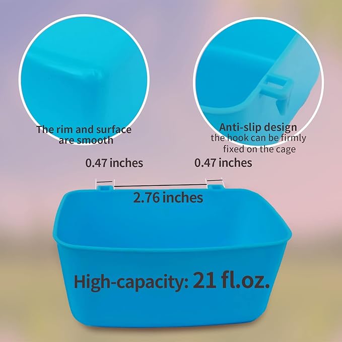 26 Pack Chicken Feeder Cups Rabbit Feeders for Cages 21 oz Waterer Cat Guinea Pig Treats Food Bowl Hanging Feeding Coop Dish Puppy Watering Container Drinker Pigeon Bird Bath