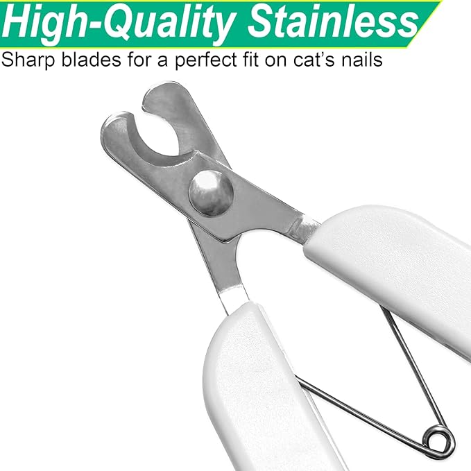 Professional Small Cat and Dog Nail Clippers Sharp Blades Stainless Steel Pet Nail Trimmers with Safety Lock to Avoid Injury for Cats Rabbits Dogs Small Animals