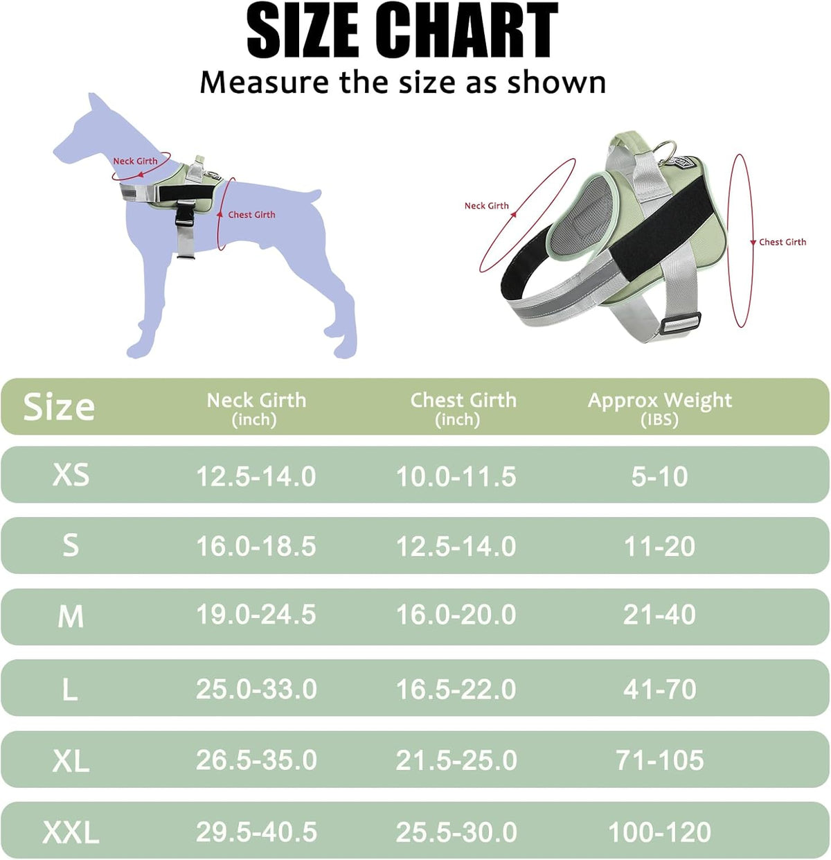 Bolux Dog Harness, No-Pull Reflective Dog Vest, Breathable Adjustable Pet Harness with Handle for Outdoor Walking - No More Pulling, Tugging or Choking