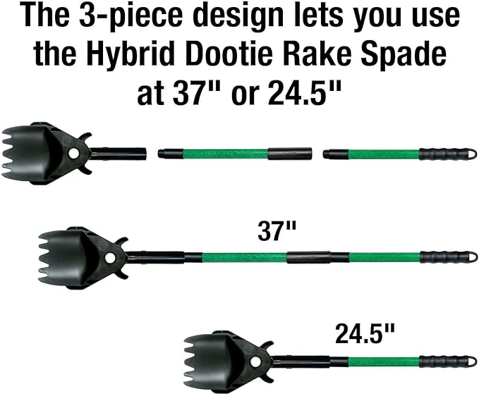 Hybrid Dootie Rake-Spade. Accessory Pooper Scoopers. All Dog, Cat, and Pet Yard Waste Cleanup