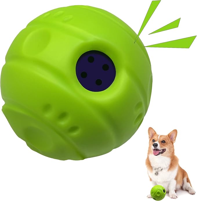 Dog Toys Ball, Interactive Dog Ball, No Paint, Gibbering Sound with Surface Concave Lines, XS, 2.75 in (7 cm)