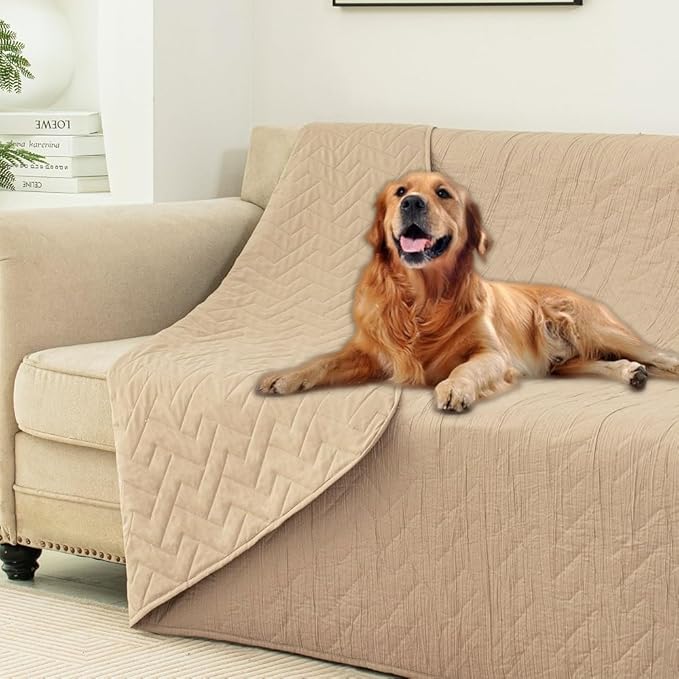 Ameritex 100% Waterproof Dog Bed Blankets Double Sided Dog Couch Cover Knurling Pattern pet Bed Cover Reversible Furniture Couch Sofa Car for Puppy Kids