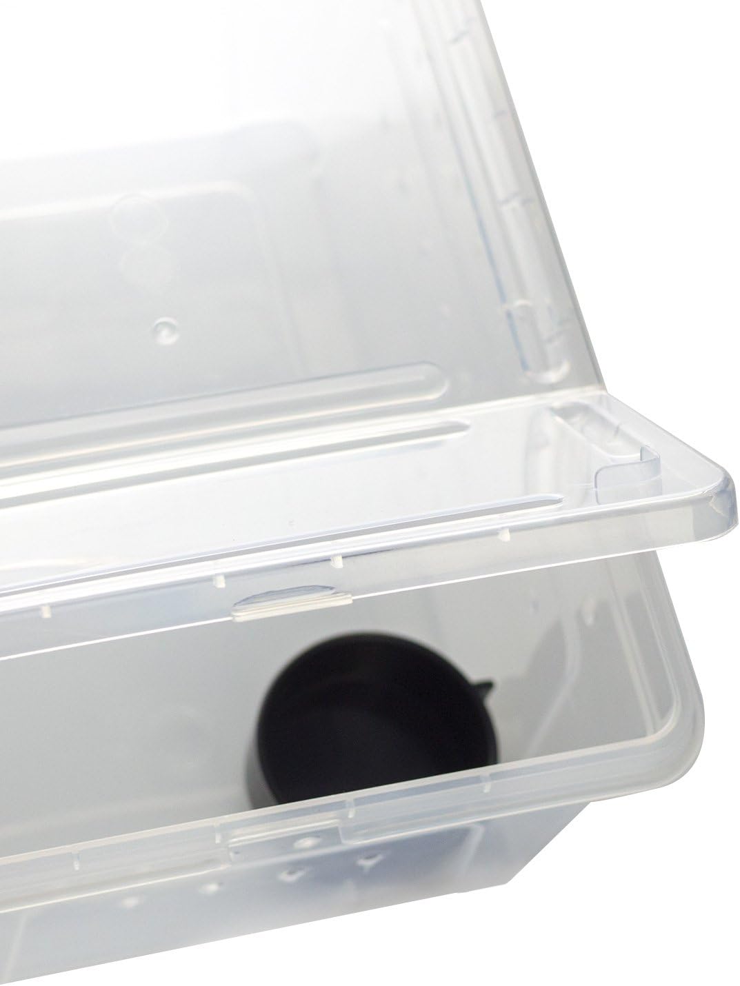OMEM Portable Reptile Terrarium Habitat for Mini Pet Houses Breathable Holes Stackable Container (M)