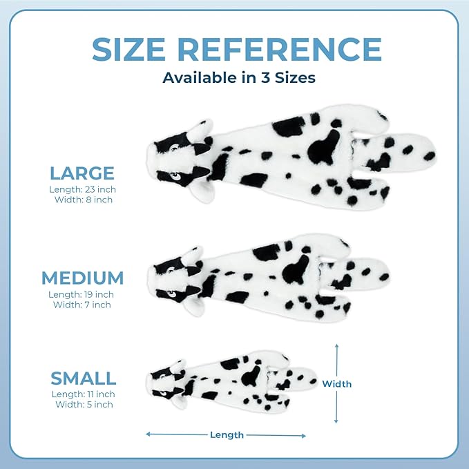 Best Pet Supplies Squeaky Dog Toys with Soft Durable Fabric for Small, Medium and Large Pets Interactive Toy for Indoor Play, Supports Active Biting and Play - Cow, Monkey, Large