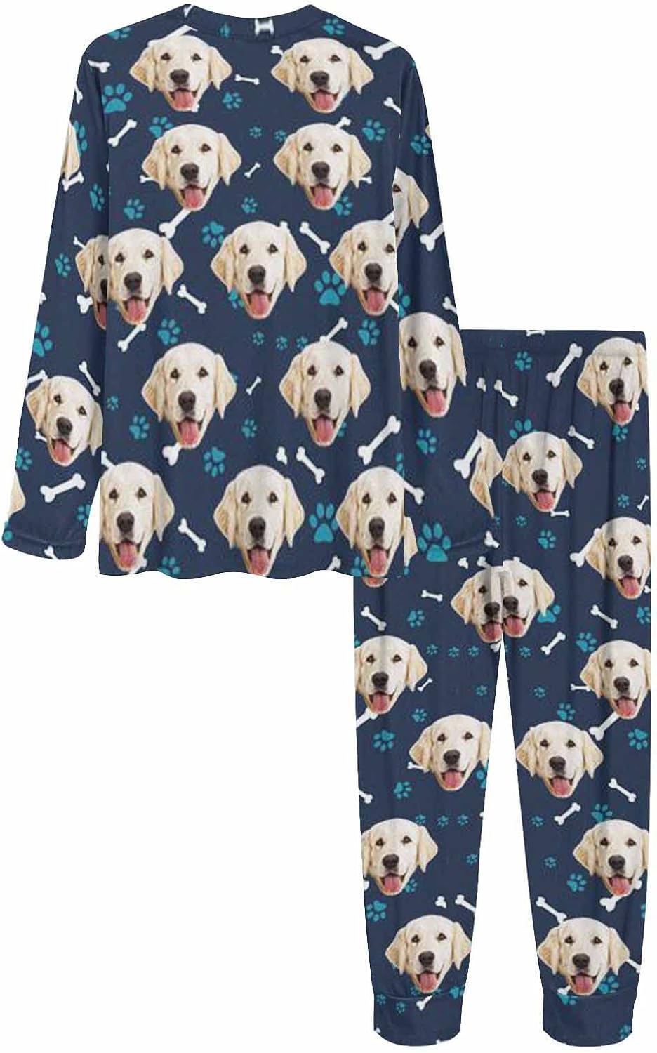 MyPupSocks Custom Face Pajamas Sets for Women, Personalized Photo Sleepwear XS-XXL