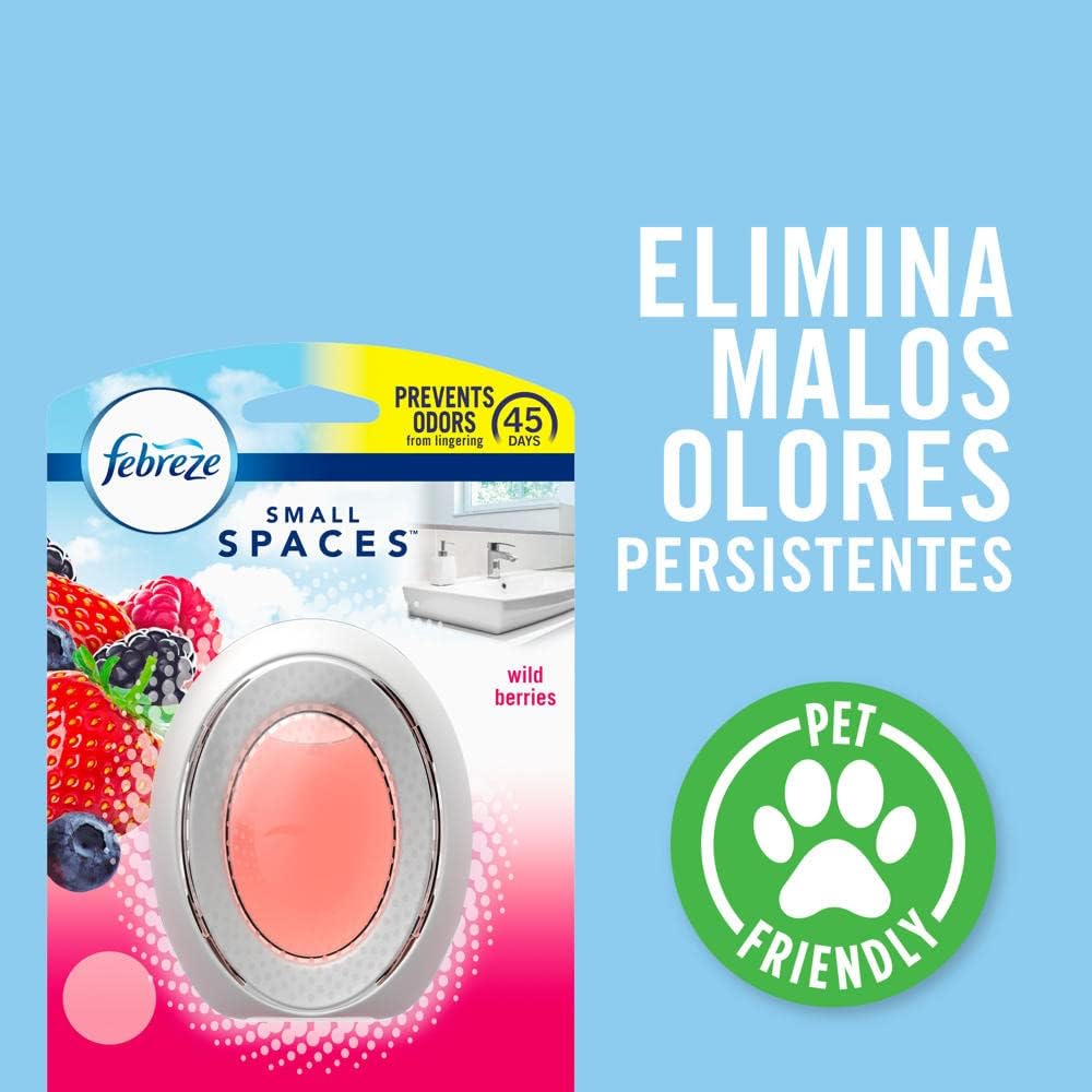 Febreze Small Spaces Air Freshener, Wild Berries, Odor Fighter for Strong Odors (1 Count)