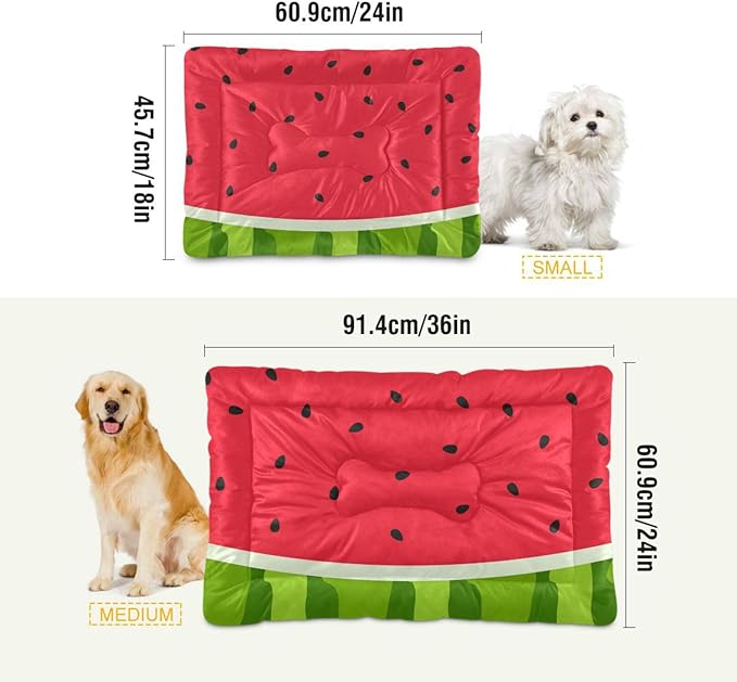 Pet Bed Watermelon Fruits Dog Bed Mat Absorbing Non Slip Pad Pet Sleeping Mat for Small, Medium, and Large Dogs Puppy Cat 36 in x 24 in