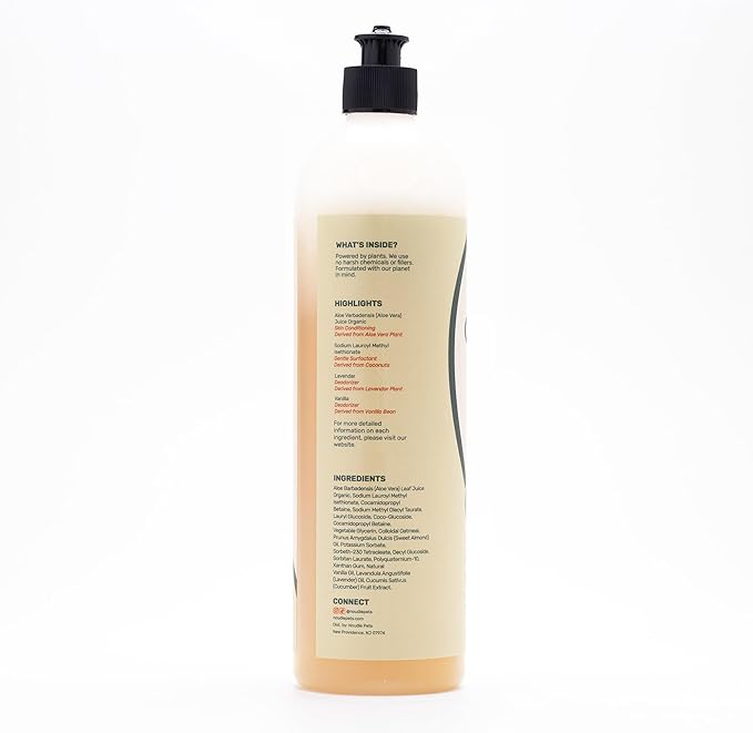 Pets - Calming Shampoudle, 16oz, Moisturizing and Gentle All Natural pet Shampoo with Lavender, Vanilla, Cucumber, Aloe, and Oatmeal