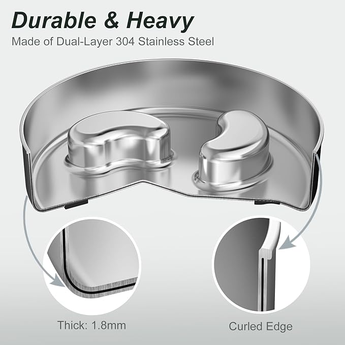 Slow Feeder Dog Bowl, 1Cups Stainless Steel Maze Bowl for Small Breeds, Non-Slip Base, Double Wall Food Grade Metal Dog Dish to Slow Eating