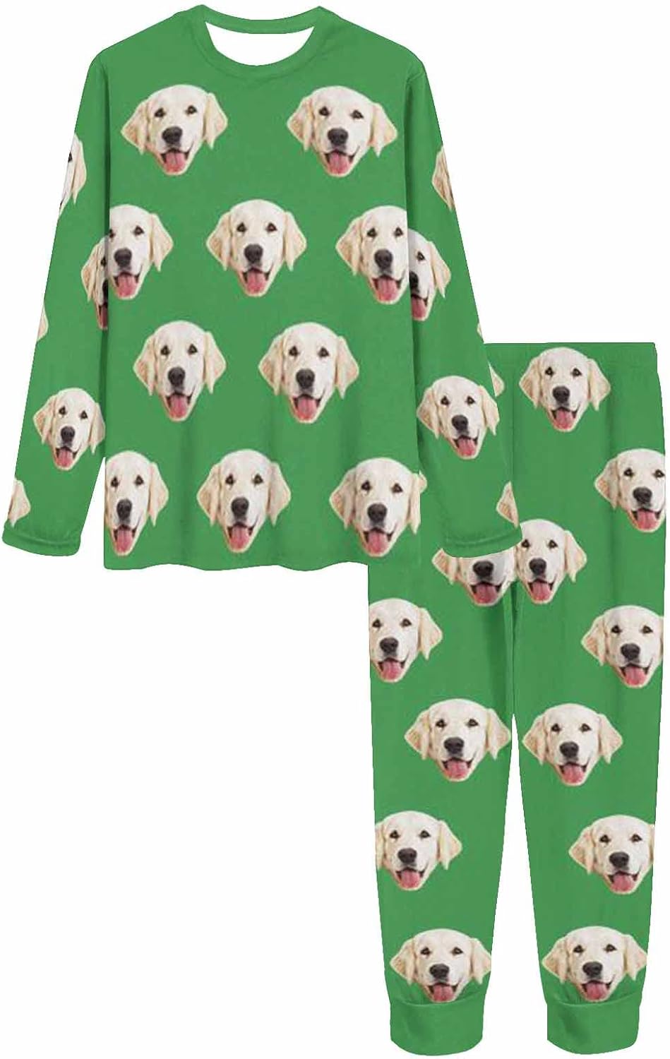MyPupSocks Custom Face Pajamas Sets for Women, Personalized Photo Sleepwear XS-XXL
