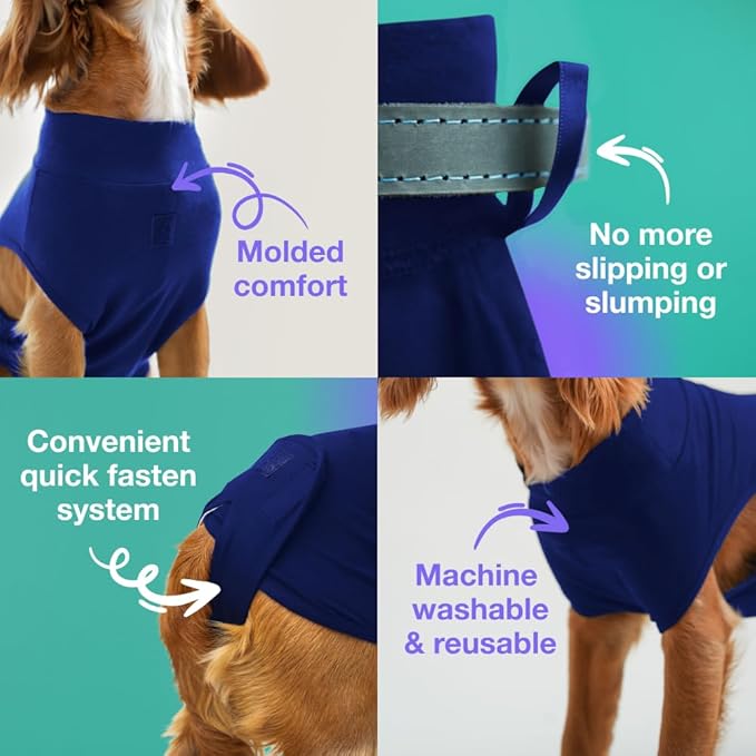 PupShield - Dog Surgery Recovery Suit Male and Female - All Dog Sizes - Easy to Use Anti Licking Design Breathable Comfortable - Spay & Neuter Recovery Suit - Surgical Onesie - Cone Alternative