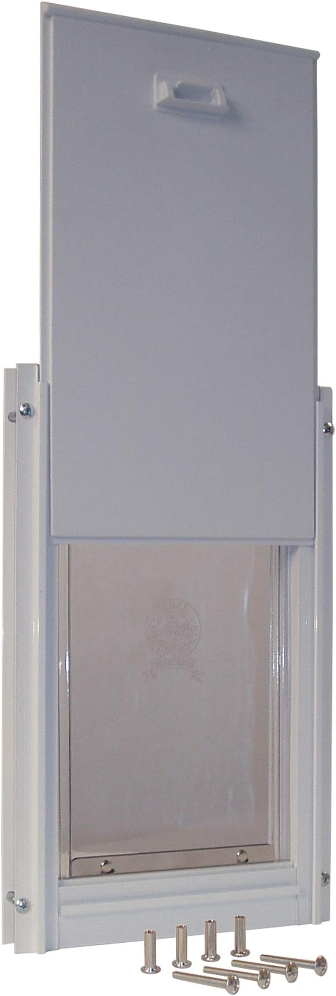 IDEAL PET PRODUCTS SINCE 1979 Ideal Pet Products Deluxe Aluminium Pet Door with Telescoping Frame, Medium, 7" x 11.25",White