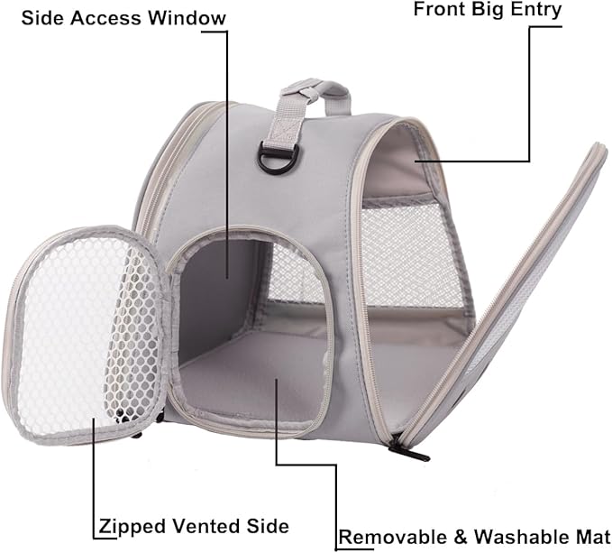 Ventilation Lizard Carrier for Bearded Dragon,Guinea Pig Carrier,Guinea Pig Carrier for 2,Reptile Travel Carrier for Lizards Sugar Glider Hedgehog Rat Parrot Birds,Airline Approved