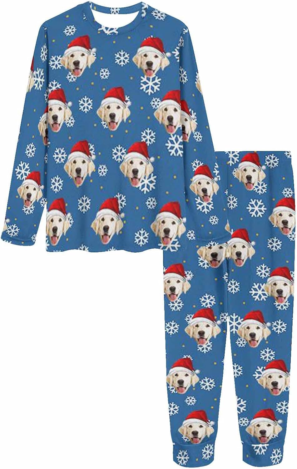 MyPupSocks Custom Face Pajamas Sets for Women, Personalized Photo Sleepwear XS-XXL