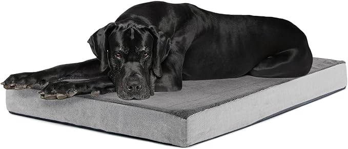 Barkbox Orthopedic Dog Bed with Memory Foam, Premium Comfort for Dogs and Puppies, Dog Bed for Joint Relief and Restful Sleep, Durable and Easy to Clean - Grey, XXL