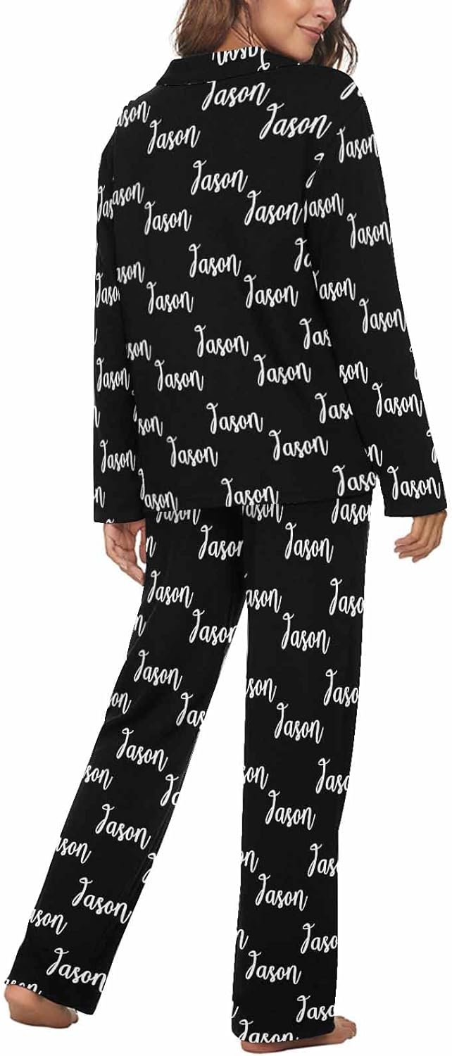 MyPupSocks Custom Face Pajamas for Women Set, Personalized Photo Long Sleepwear XS-XXL