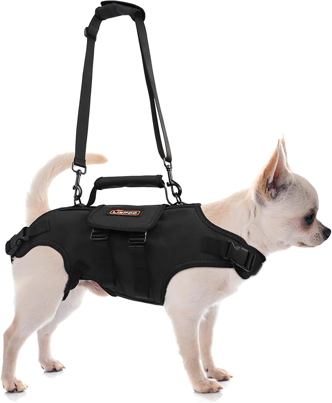 Dog Lift Harness, Full Body Support with Adjustable Control Handle for Small Senior Dogs, Post-Surgery Recovery & Joint Problems (Oxford Cloth, S)