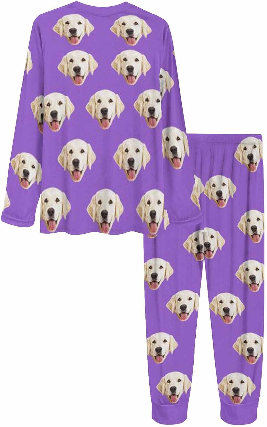 MyPupSocks Custom Face Pajamas Sets for Women, Personalized Photo Sleepwear XS-XXL