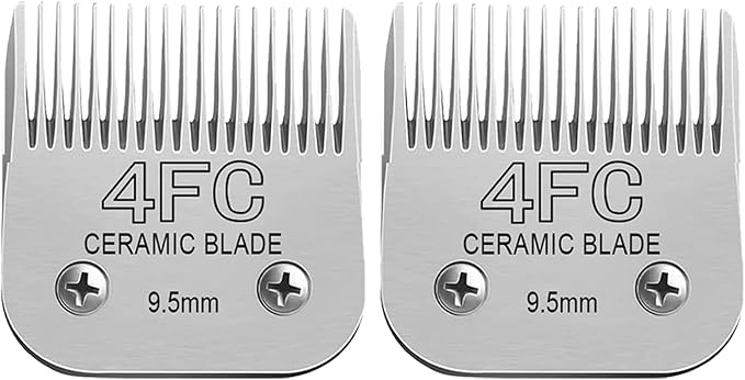 Detachable Pet Dog Clipper Blades, Compatible with Size-7FC Cut Length 1/8"(3.2mm), Most Oster A5, KM Series Clippers,Made of Stainless Steel Blade 1Pack