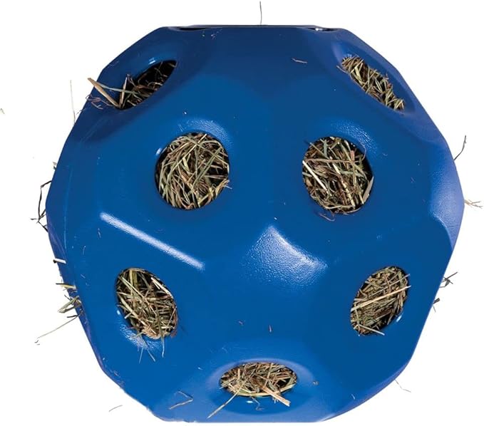 Schneiders Slow Feed Hay Ball Feeder for Horses | Color Blue Horse Stable Companion | Slow Feed Consumption | Boredom Buster | Durable Polyethylene