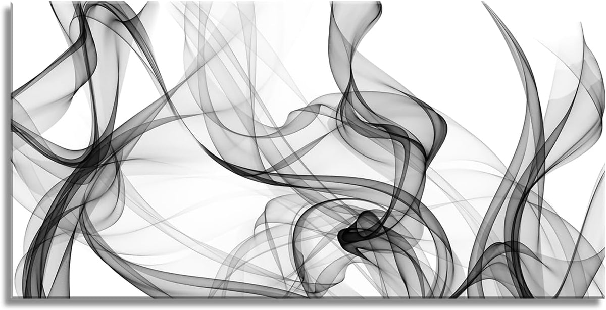 XXMWallArt FC3862 Abstract Wall Art Light Streak Black and White Abstract Line Canvas Wall Art for Living Room Bedroom Bathroom Office Wall Decor