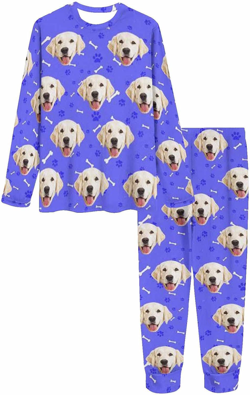 MyPupSocks Custom Face Pajamas Sets for Women, Personalized Photo Sleepwear XS-XXL