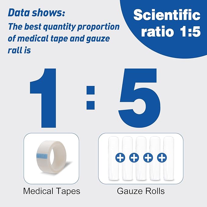 AZEN 20 Pack Gauze Rolls Bandages, 4 in x 4.1 Yards, Premium Medical Supplies & First Aid Supplies, Bandage Wrap Vet Wrap, Mummy Wraps