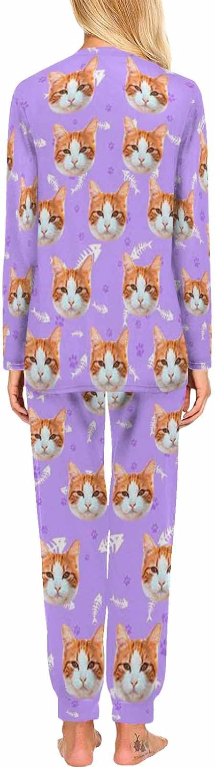 MyPupSocks Custom Face Pajamas Sets for Women, Personalized Photo Sleepwear XS-XXL