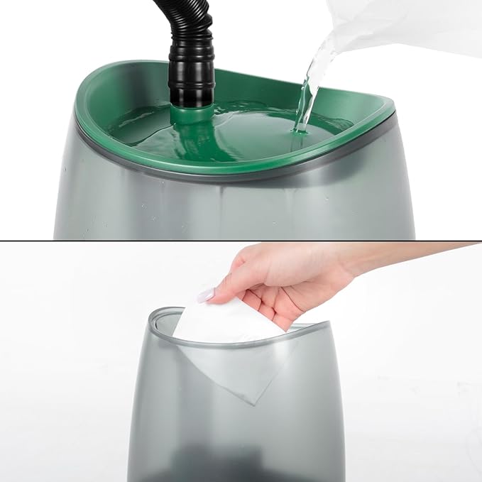 REPTIZOO Reptile Humidifier Fogger, 4L Large Reptile Fogger with Humidity Control, Terrarium Humidifiers with Extended Tube Automatic Reptile Misting System for Reptiles Amphibians Herps Vivarium