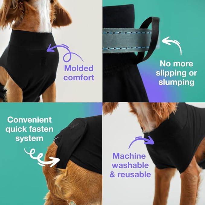 PupShield - Dog Surgery Recovery Suit Male and Female - All Dog Sizes - Easy to Use Anti Licking Design Breathable Comfortable - Spay & Neuter Recovery Suit - Surgical Onesie - Cone Alternative