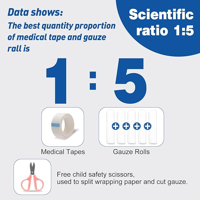 AZEN 30 Pack Gauze Rolls Bandages, 4 in x 4.1 Yards, Premium Medical Supplies & First Aid Supplies, Bandage Wrap Vet Wrap, Mummy Wraps
