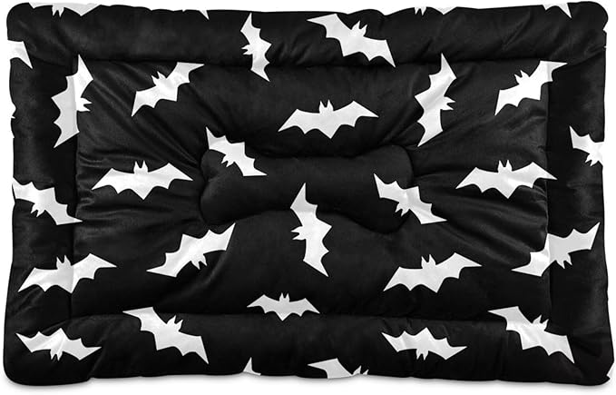Pet Bed Halloween Bats Dog Bed Mat Absorbing Non Slip Pad Pet Sleeping Mat for Small, Medium, and Large Dogs Puppy Cat 36 in x 24 in